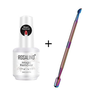 ROSALIND Magic Remover Gel Nail Polish Remover Within 2-3 MINS Peel off  Varnishes Base Top Coat without Soak off water