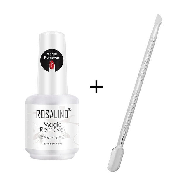 ROSALIND Magic Remover Gel Nail Polish Remover Within 2-3 MINS Peel off  Varnishes Base Top Coat without Soak off water