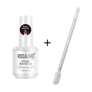 ROSALIND Magic Remover Gel Nail Polish Remover Within 2-3 MINS Peel off  Varnishes Base Top Coat without Soak off water