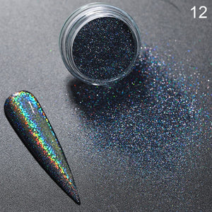 0.3g  Powder Nails Laser Silver Pink Glitter Chrome Nail Powder Shimmer Gel Polish Flakes for  Pigment