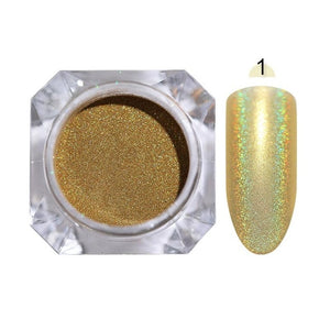 0.3g  Powder Nails Laser Silver Pink Glitter Chrome Nail Powder Shimmer Gel Polish Flakes for  Pigment