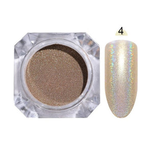0.3g  Powder Nails Laser Silver Pink Glitter Chrome Nail Powder Shimmer Gel Polish Flakes for  Pigment