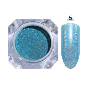 0.3g  Powder Nails Laser Silver Pink Glitter Chrome Nail Powder Shimmer Gel Polish Flakes for  Pigment