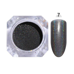 0.3g  Powder Nails Laser Silver Pink Glitter Chrome Nail Powder Shimmer Gel Polish Flakes for  Pigment