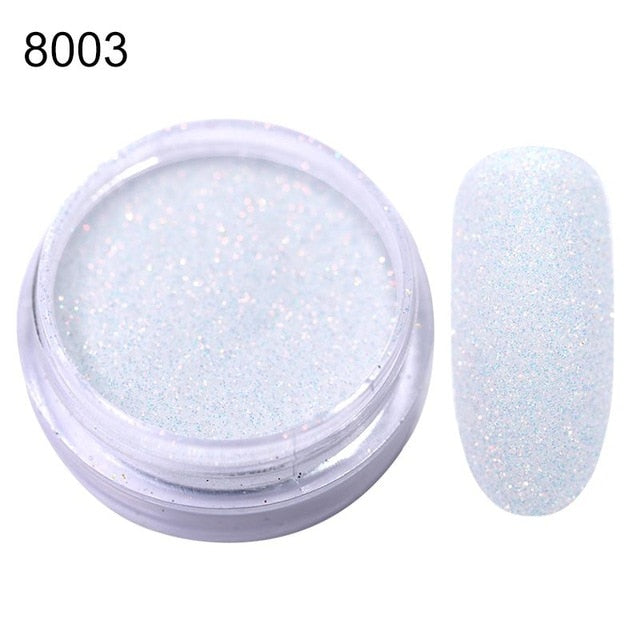 0.3g  Powder Nails Laser Silver Pink Glitter Chrome Nail Powder Shimmer Gel Polish Flakes for  Pigment