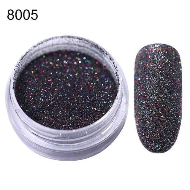 0.3g  Powder Nails Laser Silver Pink Glitter Chrome Nail Powder Shimmer Gel Polish Flakes for  Pigment