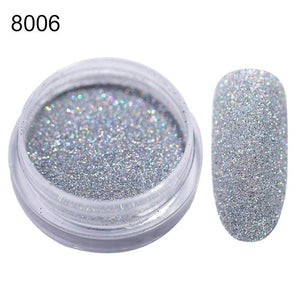 0.3g  Powder Nails Laser Silver Pink Glitter Chrome Nail Powder Shimmer Gel Polish Flakes for  Pigment