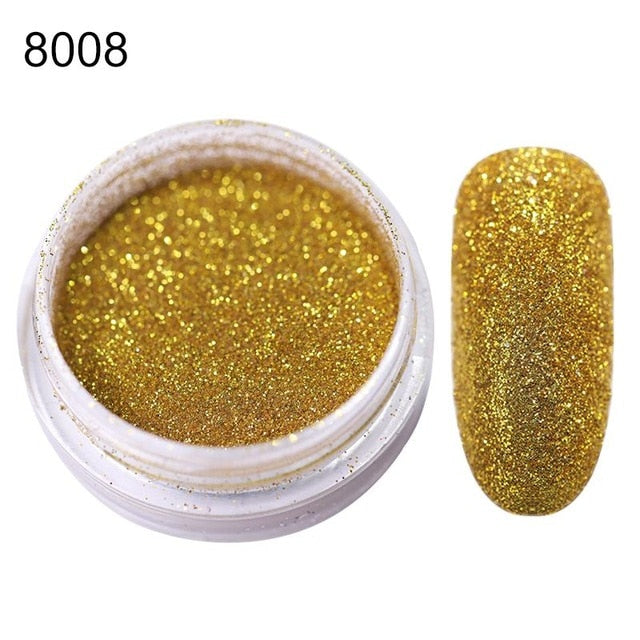 0.3g  Powder Nails Laser Silver Pink Glitter Chrome Nail Powder Shimmer Gel Polish Flakes for  Pigment