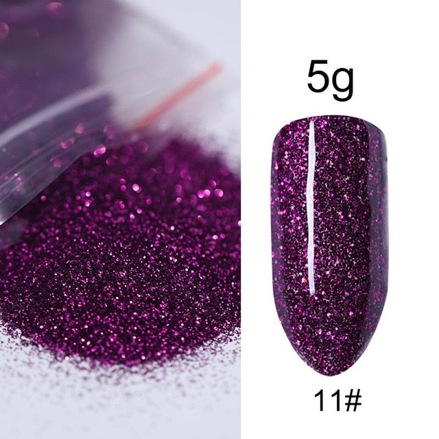 0.3g  Powder Nails Laser Silver Pink Glitter Chrome Nail Powder Shimmer Gel Polish Flakes for  Pigment