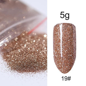 0.3g  Powder Nails Laser Silver Pink Glitter Chrome Nail Powder Shimmer Gel Polish Flakes for  Pigment