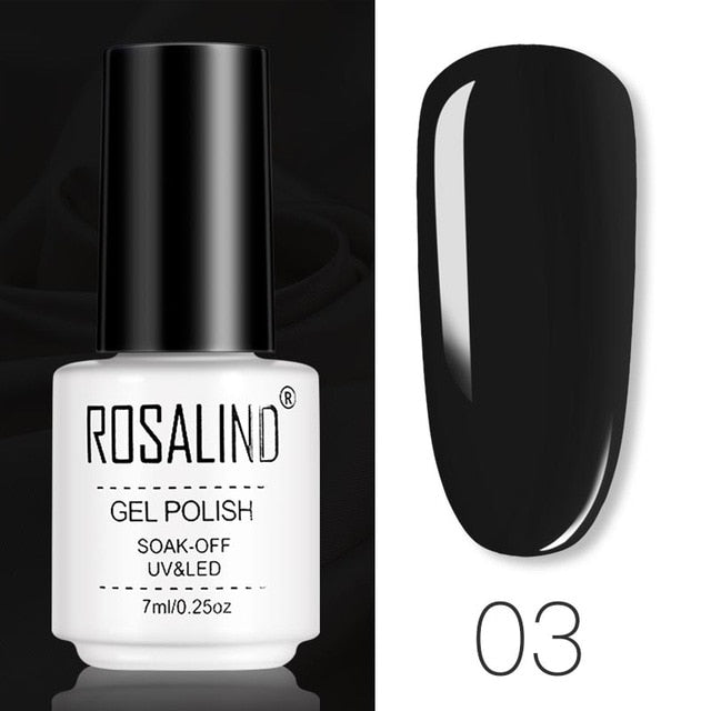 ROSALIND Gel Polish Set All For Manicure Semi Permanent Vernis top coat UV LED Gel Varnish Soak Off Nail Art Gel Nail Polish