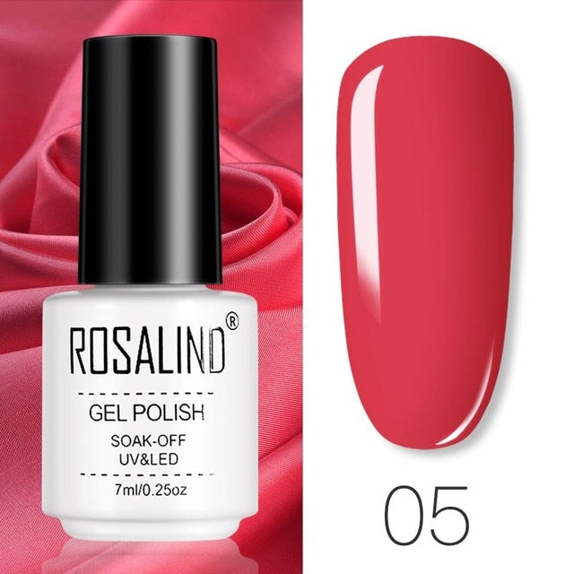 ROSALIND Gel Polish Set All For Manicure Semi Permanent Vernis top coat UV LED Gel Varnish Soak Off Nail Art Gel Nail Polish