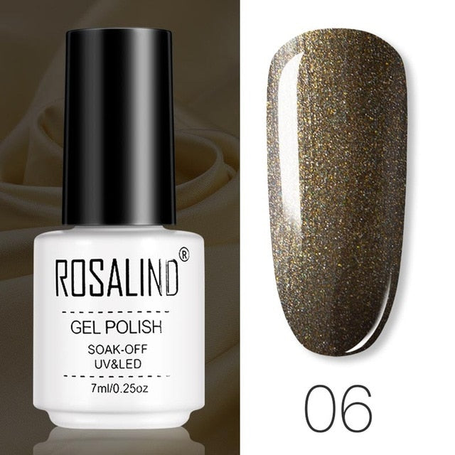 ROSALIND Gel Polish Set All For Manicure Semi Permanent Vernis top coat UV LED Gel Varnish Soak Off Nail Art Gel Nail Polish