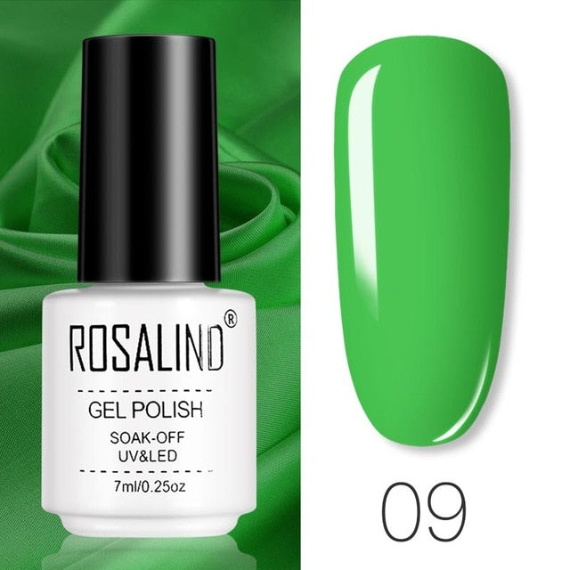 ROSALIND Gel Polish Set All For Manicure Semi Permanent Vernis top coat UV LED Gel Varnish Soak Off Nail Art Gel Nail Polish