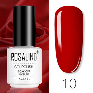 ROSALIND Gel Polish Set All For Manicure Semi Permanent Vernis top coat UV LED Gel Varnish Soak Off Nail Art Gel Nail Polish