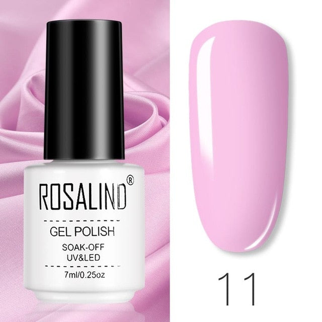 ROSALIND Gel Polish Set All For Manicure Semi Permanent Vernis top coat UV LED Gel Varnish Soak Off Nail Art Gel Nail Polish