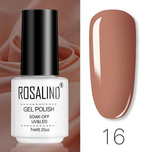 ROSALIND Gel Polish Set All For Manicure Semi Permanent Vernis top coat UV LED Gel Varnish Soak Off Nail Art Gel Nail Polish
