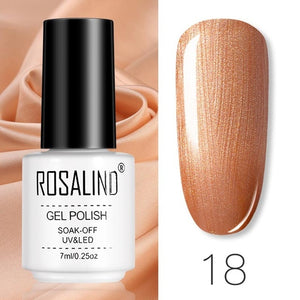 ROSALIND Gel Polish Set All For Manicure Semi Permanent Vernis top coat UV LED Gel Varnish Soak Off Nail Art Gel Nail Polish