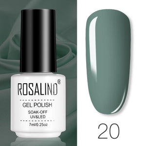 ROSALIND Gel Polish Set All For Manicure Semi Permanent Vernis top coat UV LED Gel Varnish Soak Off Nail Art Gel Nail Polish
