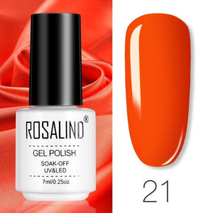 ROSALIND Gel Polish Set All For Manicure Semi Permanent Vernis top coat UV LED Gel Varnish Soak Off Nail Art Gel Nail Polish
