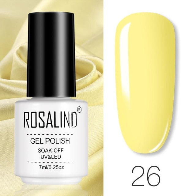 ROSALIND Gel Polish Set All For Manicure Semi Permanent Vernis top coat UV LED Gel Varnish Soak Off Nail Art Gel Nail Polish