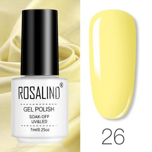 ROSALIND Gel Polish Set All For Manicure Semi Permanent Vernis top coat UV LED Gel Varnish Soak Off Nail Art Gel Nail Polish