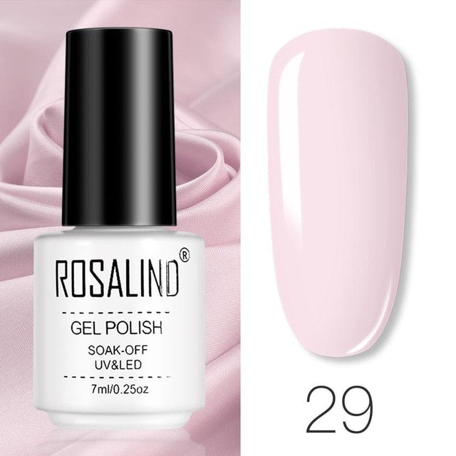 ROSALIND Gel Polish Set All For Manicure Semi Permanent Vernis top coat UV LED Gel Varnish Soak Off Nail Art Gel Nail Polish