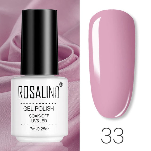 ROSALIND Gel Polish Set All For Manicure Semi Permanent Vernis top coat UV LED Gel Varnish Soak Off Nail Art Gel Nail Polish