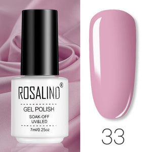 ROSALIND Gel Polish Set All For Manicure Semi Permanent Vernis top coat UV LED Gel Varnish Soak Off Nail Art Gel Nail Polish