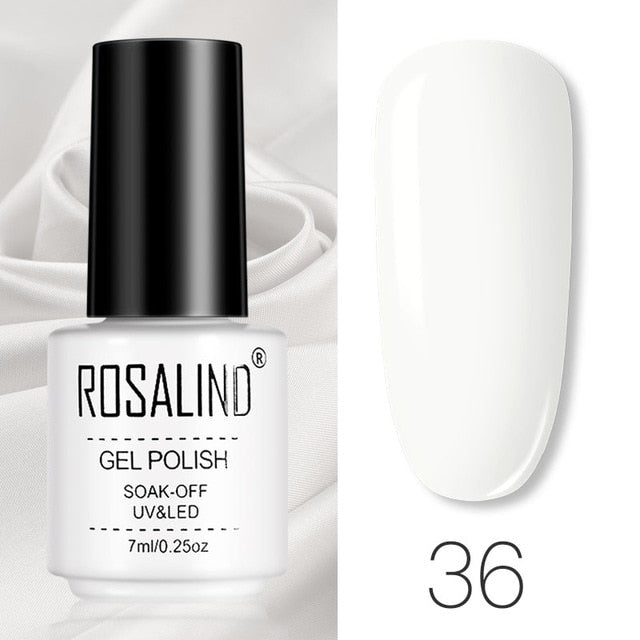 ROSALIND Gel Polish Set All For Manicure Semi Permanent Vernis top coat UV LED Gel Varnish Soak Off Nail Art Gel Nail Polish