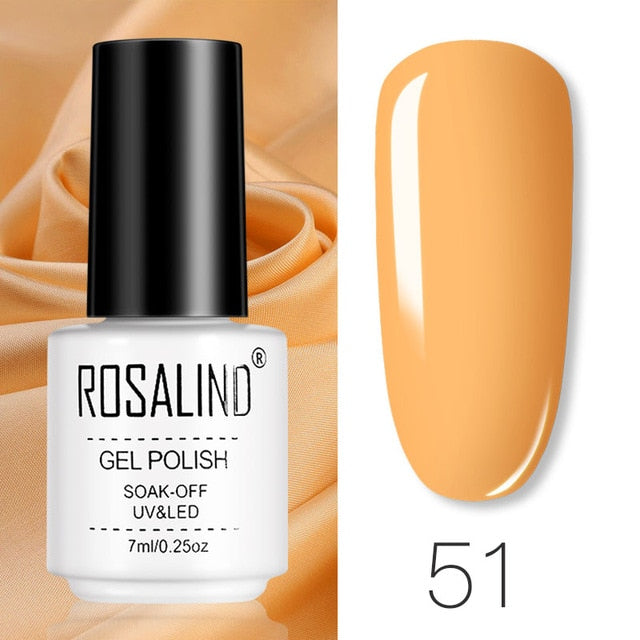 ROSALIND Gel Polish Set All For Manicure Semi Permanent Vernis top coat UV LED Gel Varnish Soak Off Nail Art Gel Nail Polish
