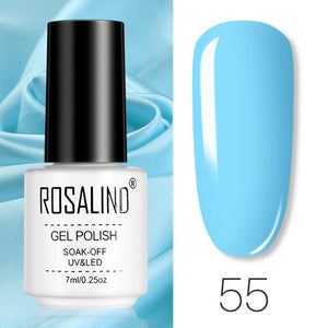 ROSALIND Gel Polish Set All For Manicure Semi Permanent Vernis top coat UV LED Gel Varnish Soak Off Nail Art Gel Nail Polish
