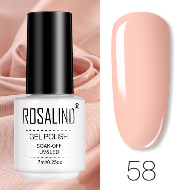 ROSALIND Gel Polish Set All For Manicure Semi Permanent Vernis top coat UV LED Gel Varnish Soak Off Nail Art Gel Nail Polish