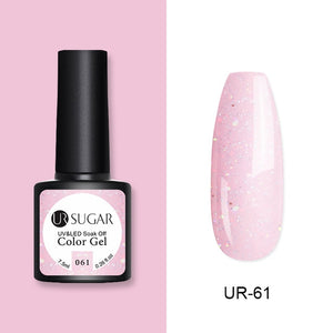 UR SUGAR 7.5ml Glitter UV Gel Nail Polish Glitter Sequins Soak Off UV Gel Varnish Colorful Nail Gel Polish DIY Nail Art Polish