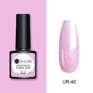 UR SUGAR 7.5ml Glitter UV Gel Nail Polish Glitter Sequins Soak Off UV Gel Varnish Colorful Nail Gel Polish DIY Nail Art Polish