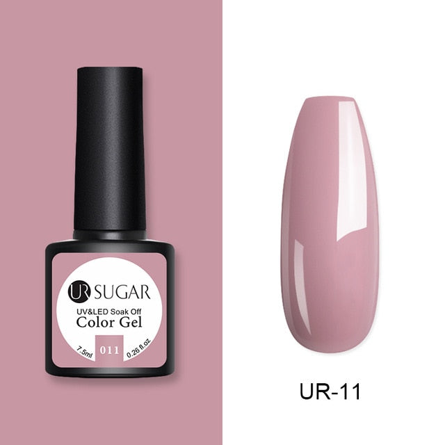 UR SUGAR 7.5ml Glitter UV Gel Nail Polish Glitter Sequins Soak Off UV Gel Varnish Colorful Nail Gel Polish DIY Nail Art Polish
