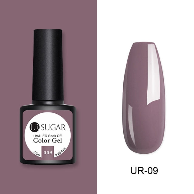 UR SUGAR 7.5ml Glitter UV Gel Nail Polish Glitter Sequins Soak Off UV Gel Varnish Colorful Nail Gel Polish DIY Nail Art Polish