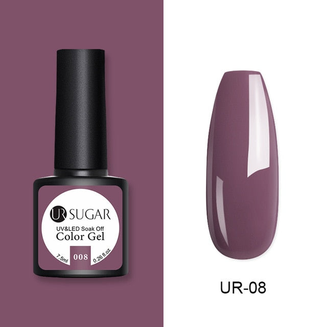 UR SUGAR 7.5ml Glitter UV Gel Nail Polish Glitter Sequins Soak Off UV Gel Varnish Colorful Nail Gel Polish DIY Nail Art Polish