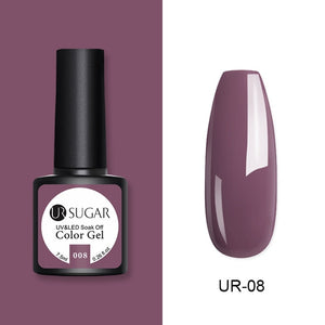 UR SUGAR 7.5ml Glitter UV Gel Nail Polish Glitter Sequins Soak Off UV Gel Varnish Colorful Nail Gel Polish DIY Nail Art Polish