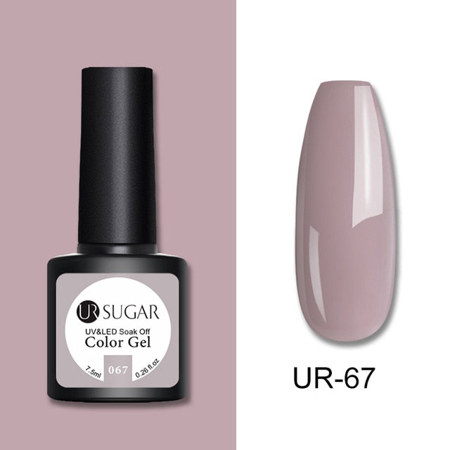 UR SUGAR 7.5ml Glitter UV Gel Nail Polish Glitter Sequins Soak Off UV Gel Varnish Colorful Nail Gel Polish DIY Nail Art Polish