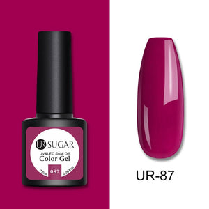 UR SUGAR 7.5ml Glitter UV Gel Nail Polish Glitter Sequins Soak Off UV Gel Varnish Colorful Nail Gel Polish DIY Nail Art Polish