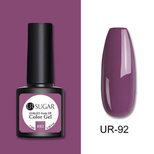 UR SUGAR 7.5ml Glitter UV Gel Nail Polish Glitter Sequins Soak Off UV Gel Varnish Colorful Nail Gel Polish DIY Nail Art Polish