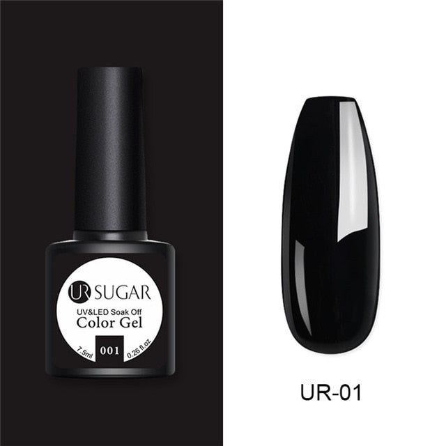 UR SUGAR 7.5ml Glitter UV Gel Nail Polish Glitter Sequins Soak Off UV Gel Varnish Colorful Nail Gel Polish DIY Nail Art Polish