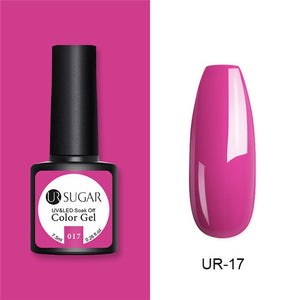 UR SUGAR 7.5ml Glitter UV Gel Nail Polish Glitter Sequins Soak Off UV Gel Varnish Colorful Nail Gel Polish DIY Nail Art Polish