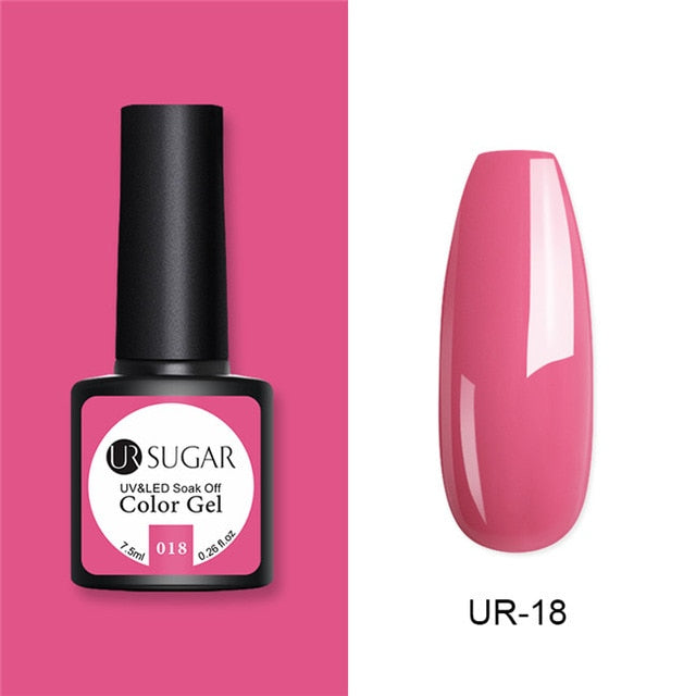 UR SUGAR 7.5ml Glitter UV Gel Nail Polish Glitter Sequins Soak Off UV Gel Varnish Colorful Nail Gel Polish DIY Nail Art Polish