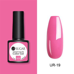UR SUGAR 7.5ml Glitter UV Gel Nail Polish Glitter Sequins Soak Off UV Gel Varnish Colorful Nail Gel Polish DIY Nail Art Polish