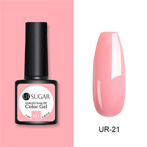 UR SUGAR 7.5ml Glitter UV Gel Nail Polish Glitter Sequins Soak Off UV Gel Varnish Colorful Nail Gel Polish DIY Nail Art Polish