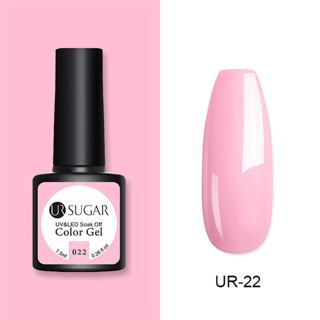 UR SUGAR 7.5ml Glitter UV Gel Nail Polish Glitter Sequins Soak Off UV Gel Varnish Colorful Nail Gel Polish DIY Nail Art Polish