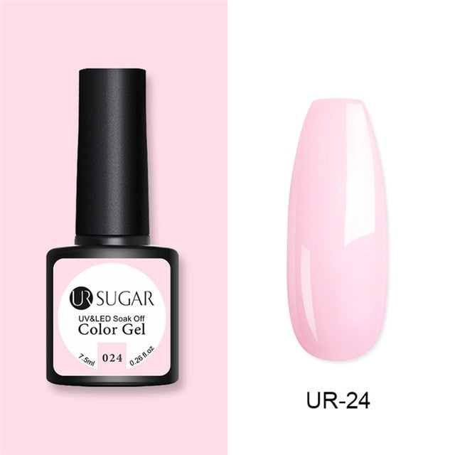 UR SUGAR 7.5ml Glitter UV Gel Nail Polish Glitter Sequins Soak Off UV Gel Varnish Colorful Nail Gel Polish DIY Nail Art Polish