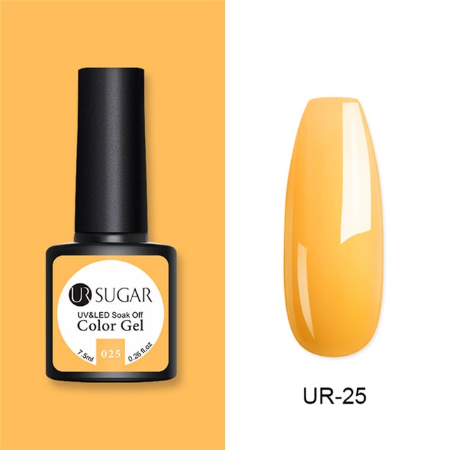 UR SUGAR 7.5ml Glitter UV Gel Nail Polish Glitter Sequins Soak Off UV Gel Varnish Colorful Nail Gel Polish DIY Nail Art Polish